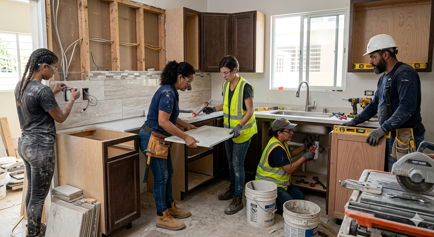 Modern kitchen remodeling project